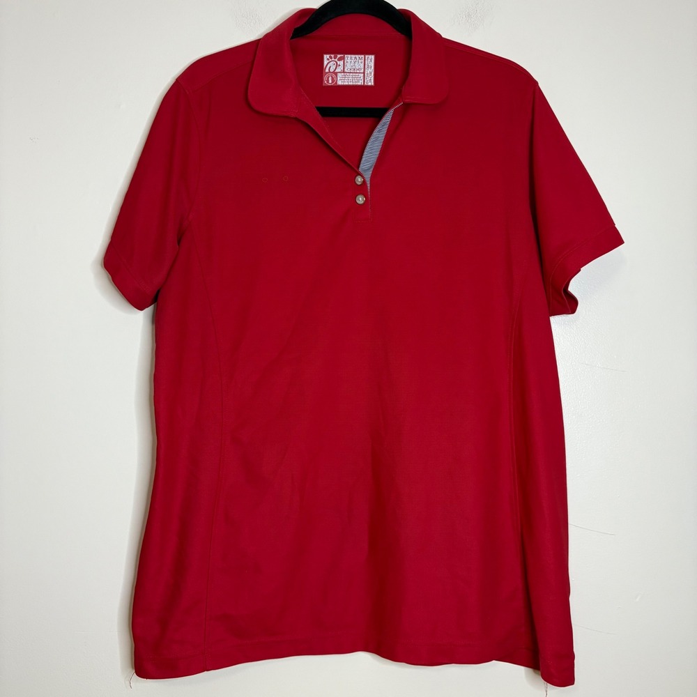 Chick-fil-A Team Style Red Polo‎ Shirt Women's 2XL Recycled Fabric